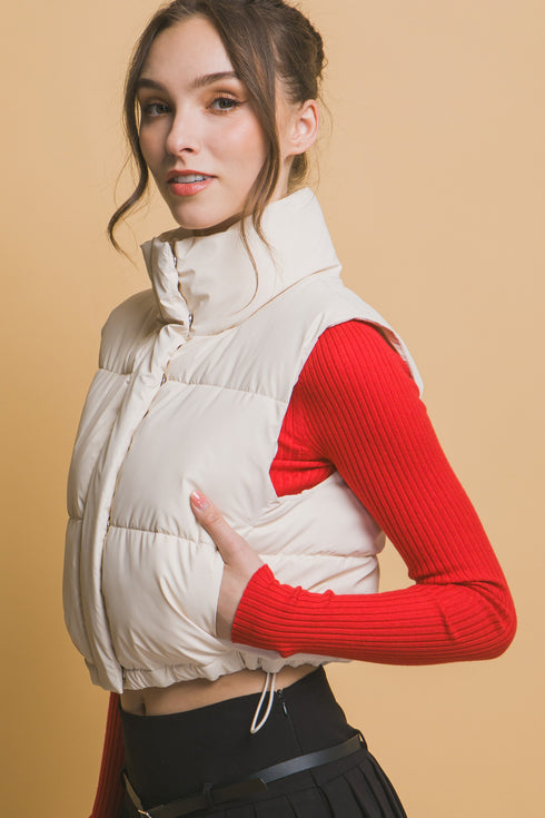 HIGH NECK PUFFER VEST